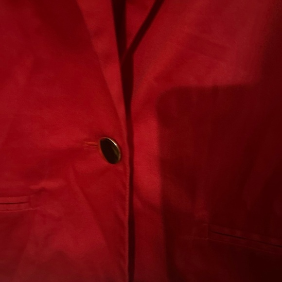 Chico's Red Blazer with Notched Lapels and Lightweight Fabric - Picture 3 of 5